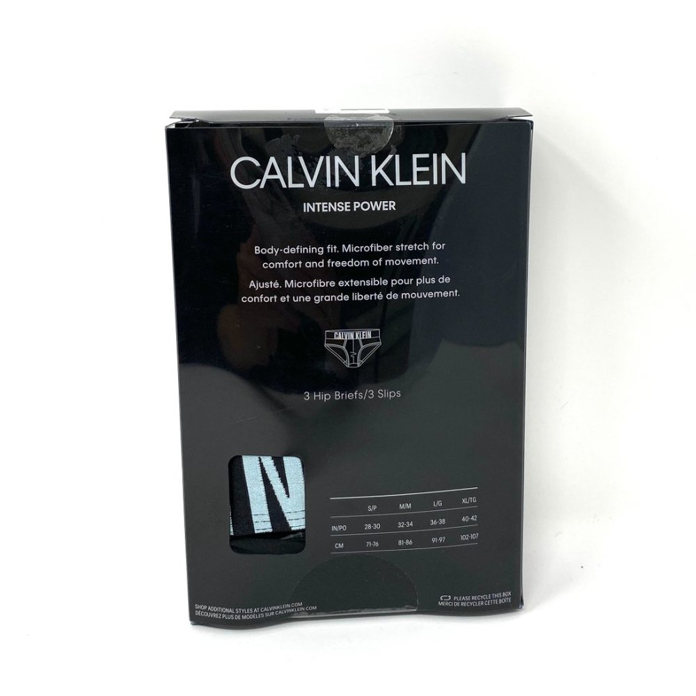Calvin Klein 3 Hip Brief Microfiber Black Logo Men - Picture 5 of 8